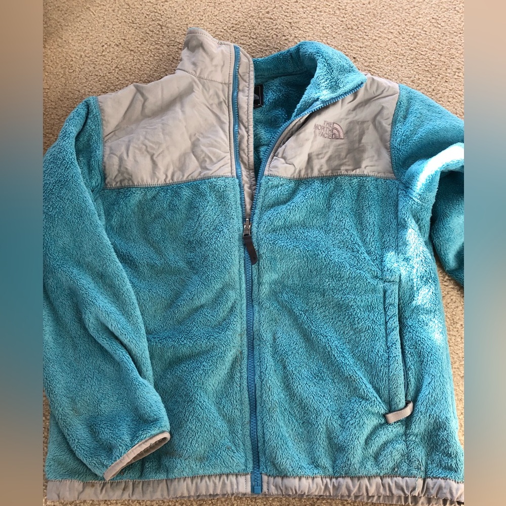 The North Face BLUE youth fleece zip up